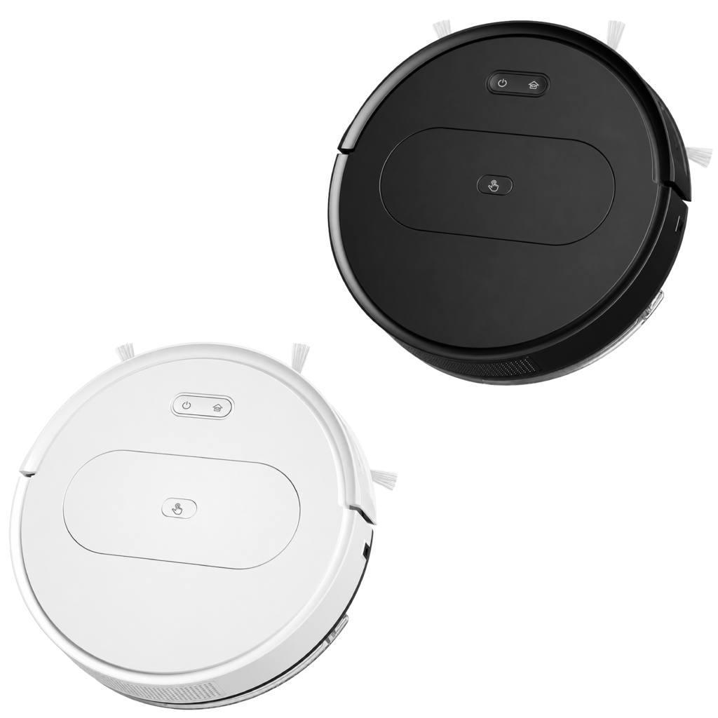 Aspirateur robot intelligent 3-en-1 avec recharge automatique et filtre HEPA, nettoyage sec et humide des sols durs et poils d’animaux