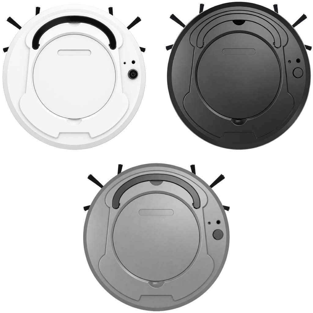 Intelligenter wiederaufladbarer 3-in-1-Saugroboter mit hoher Saugkraft und leisem automatischem Kehren für verschiedene Bodenbeläge und Tierhaare